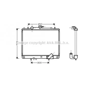 Radiateur, refroidissement du moteur AVA QUALITY COOLING OEM MR258668