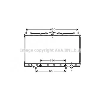 Radiateur, refroidissement du moteur AVA QUALITY COOLING MT2168