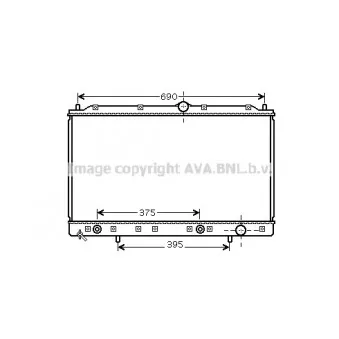 Radiateur, refroidissement du moteur AVA QUALITY COOLING OEM MB924243