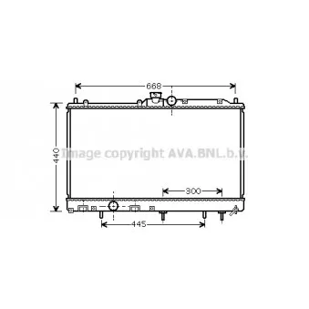 Radiateur, refroidissement du moteur AVA QUALITY COOLING MT2196
