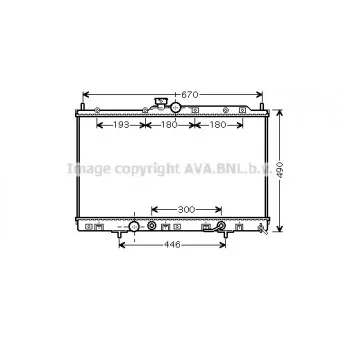 Radiateur, refroidissement du moteur AVA QUALITY COOLING MT2184