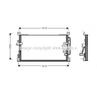 Condenseur, climatisation AVA QUALITY COOLING MT5107
