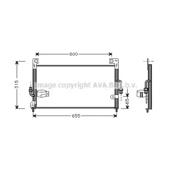 Condenseur, climatisation AVA QUALITY COOLING MT5118