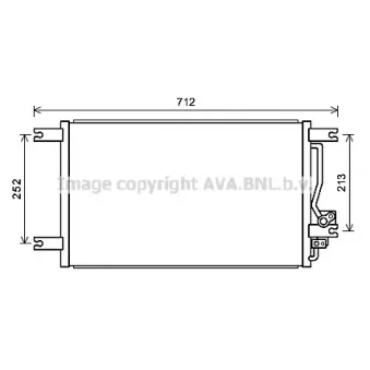 Condenseur, climatisation AVA QUALITY COOLING MT5248