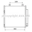 Condenseur, climatisation AVA QUALITY COOLING [MT5251D]