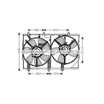 Ventilateur, refroidissement du moteur AVA QUALITY COOLING MT7523