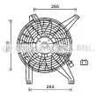 Ventilateur, refroidissement du moteur AVA QUALITY COOLING [MT7528]