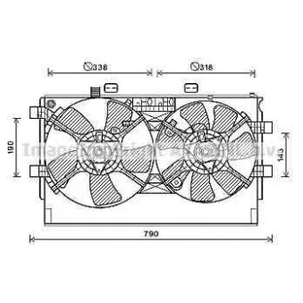 Ventilateur, refroidissement du moteur AVA QUALITY COOLING MT7530