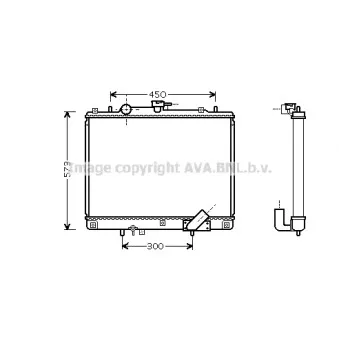 Radiateur, refroidissement du moteur AVA QUALITY COOLING OEM MR571147