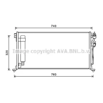 Condenseur, climatisation AVA QUALITY COOLING OEM 7812A165
