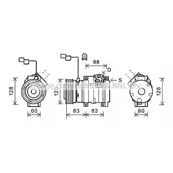 Compresseur, climatisation AVA QUALITY COOLING MTK229