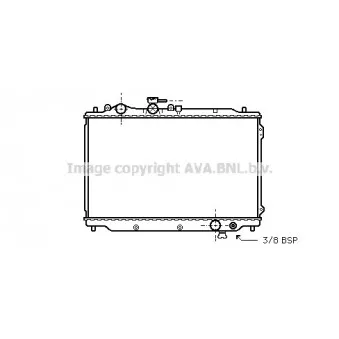 Radiateur, refroidissement du moteur AVA QUALITY COOLING MZ2050