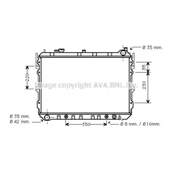 Radiateur, refroidissement du moteur AVA QUALITY COOLING MZ2057
