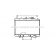 Radiateur, refroidissement du moteur AVA QUALITY COOLING [MZ2064]