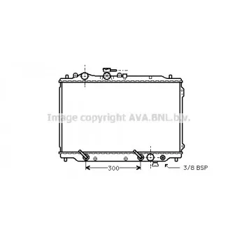 Radiateur, refroidissement du moteur AVA QUALITY COOLING MZ2096