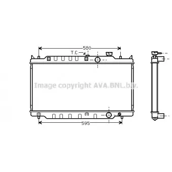 Radiateur, refroidissement du moteur AVA QUALITY COOLING MZ2117