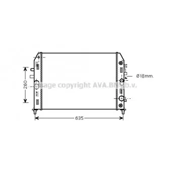 Radiateur, refroidissement du moteur AVA QUALITY COOLING MZ2206