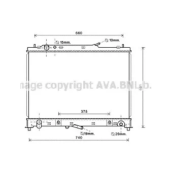 Radiateur, refroidissement du moteur AVA QUALITY COOLING MZ2245