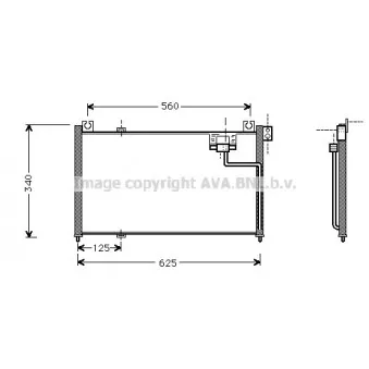 Condenseur, climatisation AVA QUALITY COOLING MZ5127