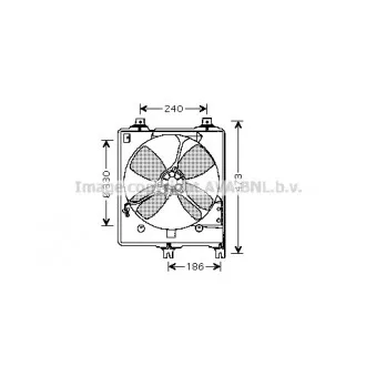 Ventilateur, refroidissement du moteur AVA QUALITY COOLING MZ7510