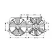 Ventilateur, refroidissement du moteur AVA QUALITY COOLING [MZ7519]
