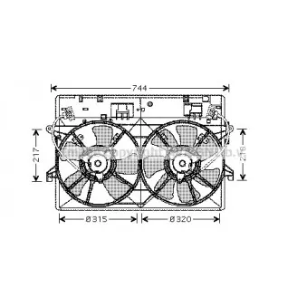 Ventilateur, refroidissement du moteur AVA QUALITY COOLING OEM fs1e15025b