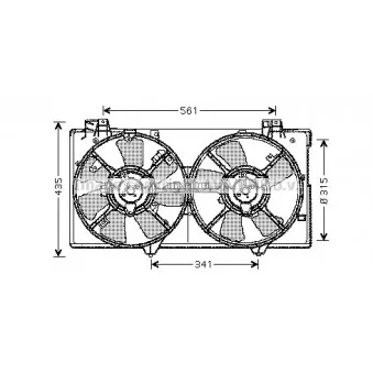 Ventilateur, refroidissement du moteur AVA QUALITY COOLING MZ7528