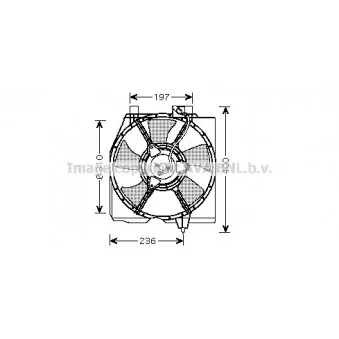 Ventilateur, refroidissement du moteur AVA QUALITY COOLING MZ7536