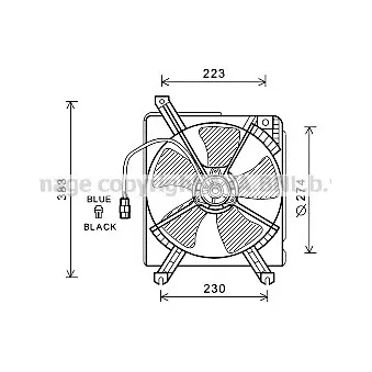 Ventilateur, refroidissement du moteur AVA QUALITY COOLING MZ7542