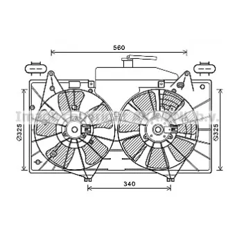 Ventilateur, refroidissement du moteur AVA QUALITY COOLING MZ7552