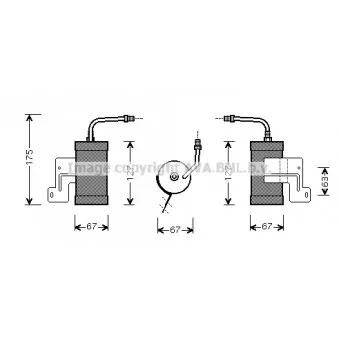 Filtre déshydratant, climatisation AVA QUALITY COOLING MZD165