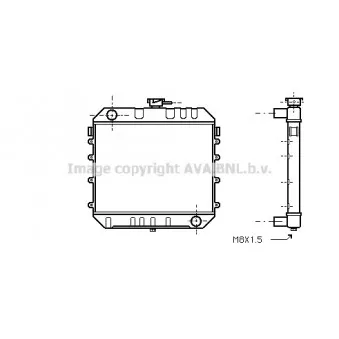 Radiateur, refroidissement du moteur AVA QUALITY COOLING OL2006