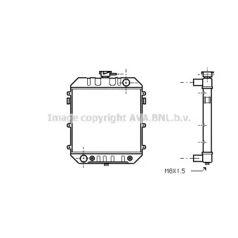 Radiateur, refroidissement du moteur AVA QUALITY COOLING OL2010