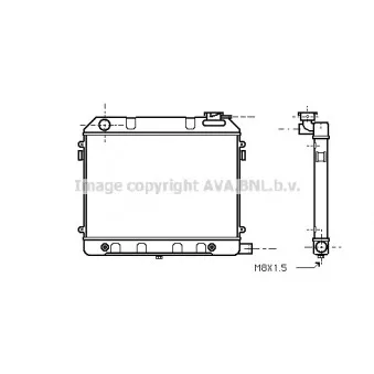Radiateur, refroidissement du moteur AVA QUALITY COOLING OL2013