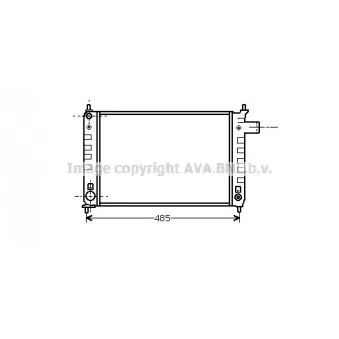 Radiateur, refroidissement du moteur AVA QUALITY COOLING OEM 1302199