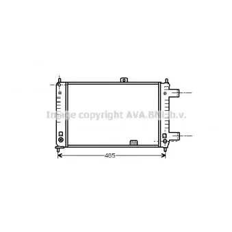 Radiateur, refroidissement du moteur AVA QUALITY COOLING OL2047
