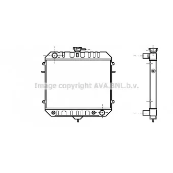 Radiateur, refroidissement du moteur AVA QUALITY COOLING OL2076