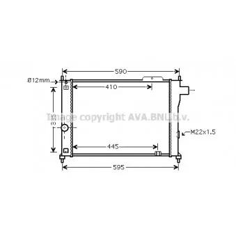 Radiateur, refroidissement du moteur NISSENS 63170