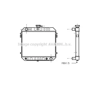 Radiateur, refroidissement du moteur AVA QUALITY COOLING OL2142