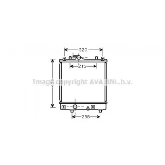 Radiateur, refroidissement du moteur AVA QUALITY COOLING OL2382