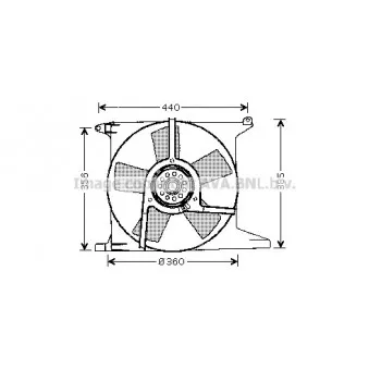 Ventilateur, refroidissement du moteur AVA QUALITY COOLING OL7504 pour OPEL VECTRA 1.6 S - 82cv