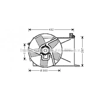 Ventilateur, refroidissement du moteur AVA QUALITY COOLING OL7510