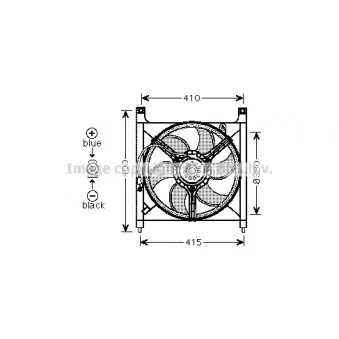 Ventilateur, refroidissement du moteur AVA QUALITY COOLING OL7525
