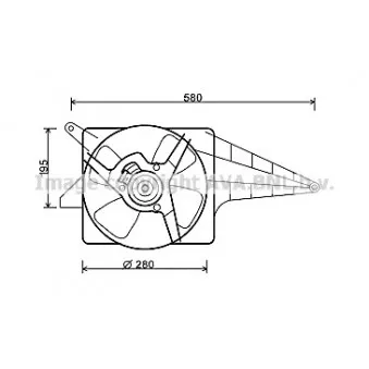 Ventilateur, refroidissement du moteur AVA QUALITY COOLING OL7535