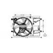 Ventilateur, refroidissement du moteur AVA QUALITY COOLING [OL7539]