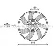 Ventilateur, refroidissement du moteur AVA QUALITY COOLING [OL7565]