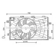 Ventilateur, refroidissement du moteur AVA QUALITY COOLING [OL7622]