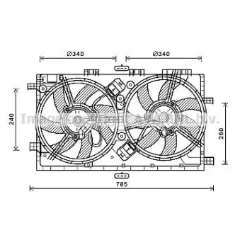 Ventilateur, refroidissement du moteur AVA QUALITY COOLING OL7641