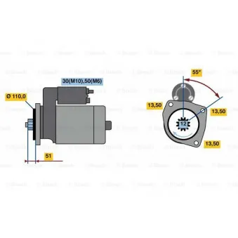 Démarreur BOSCH 0 001 261 004