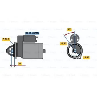 BOSCH 0 001 368 080 - Démarreur